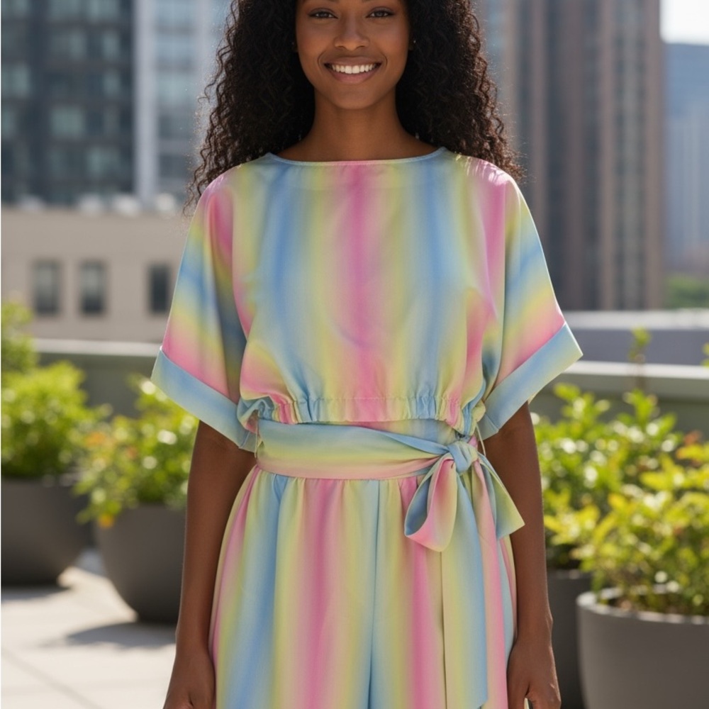 Colorful Striped Women's Skort